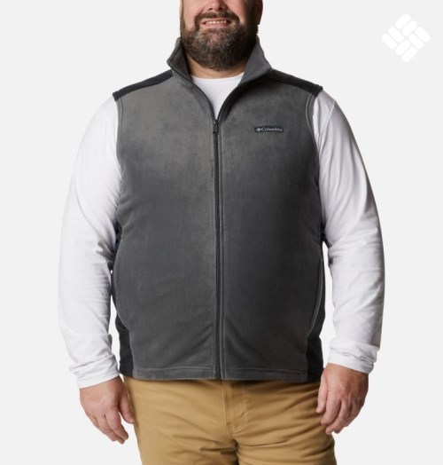 Men's Columbia Steens Mountain Fleece Vest Grey | Plus Size CA-DA435